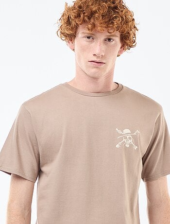 T-shirt 'Sun city' 'One piece' em algodão