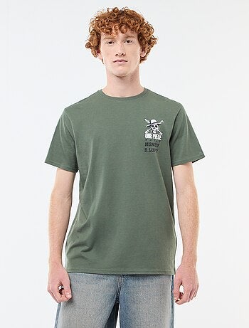 T-shirt 'Sun city' 'One piece' em algodão