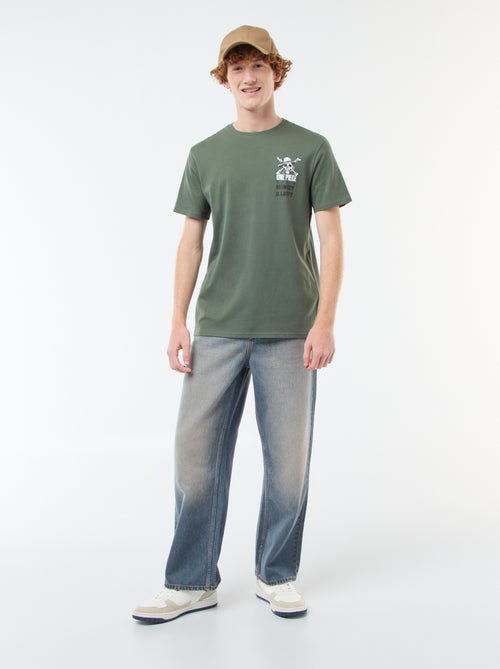 T-shirt 'Sun city' 'One piece' em algodão - Kiabi