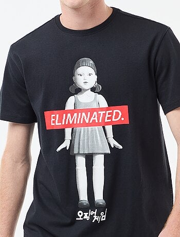 T-shirt 'Sun city' 'Squid Game' 'Netflix' em algodão