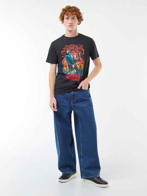 T-shirt 'Sun city' 'Stranger things' 'Netflix' em algodão - Kiabi