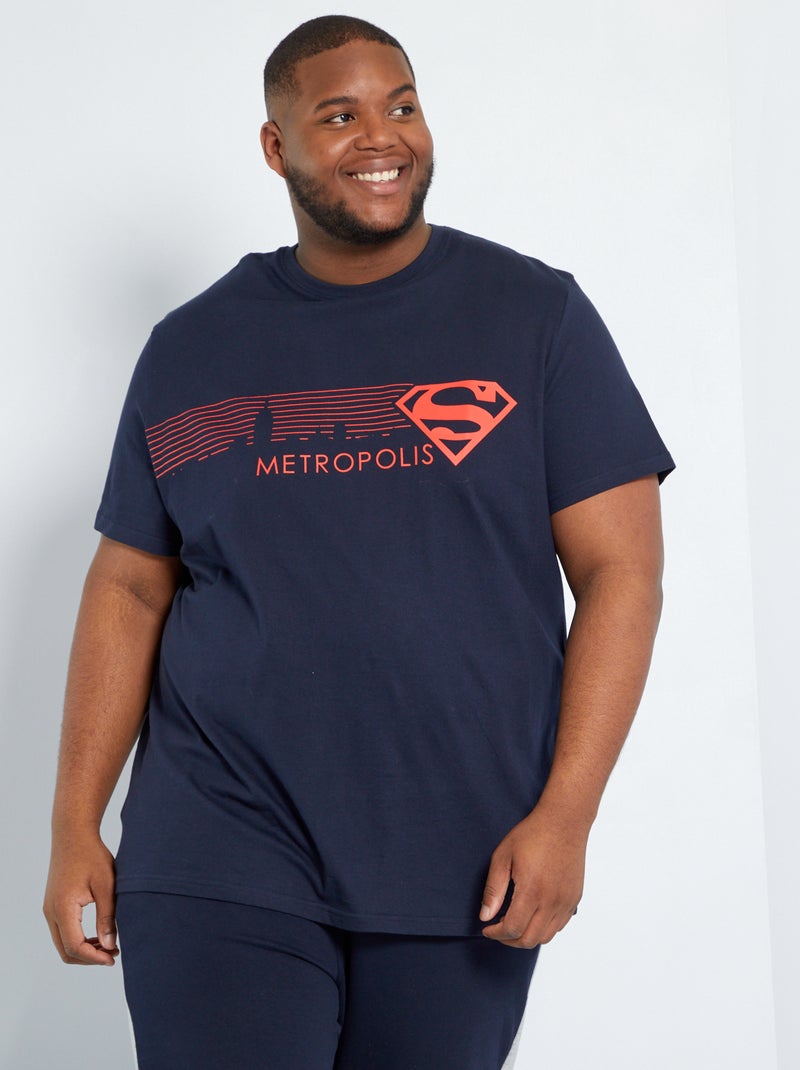 T-shirt 'Super-Homem' Azul Marinho - Kiabi