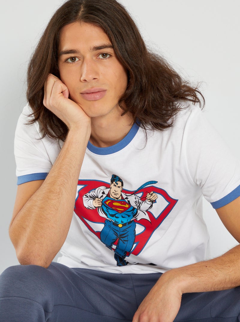 T-shirt 'Super-Homem' Branco - Kiabi