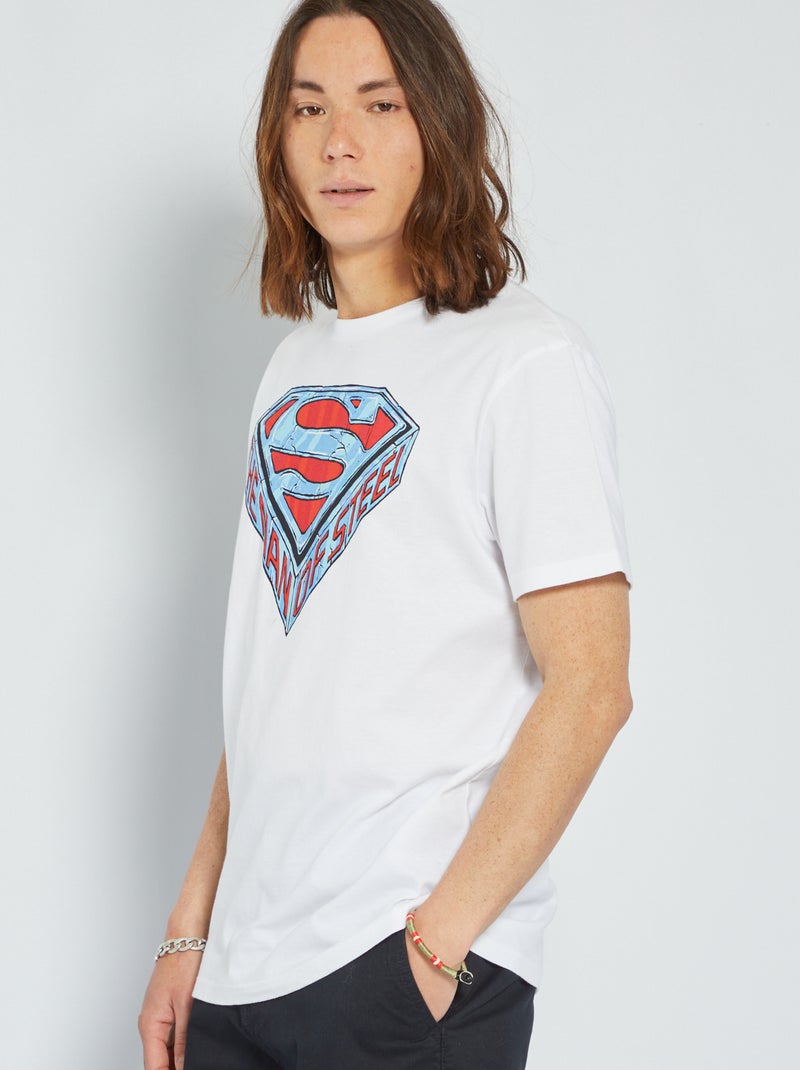 T-shirt 'Super-Homem' Branco - Kiabi