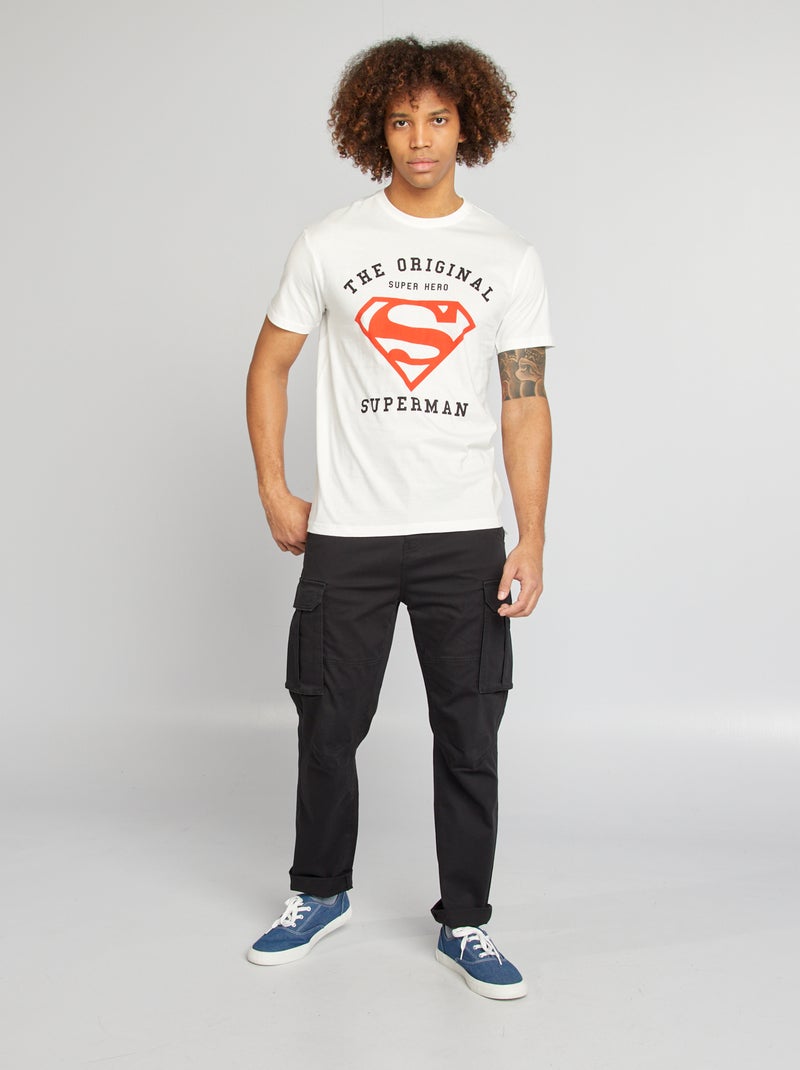 T-shirt 'Super-Homem' 'DC Comics' Branco - Kiabi