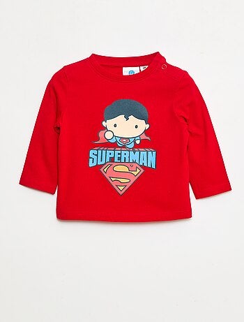 T-shirt 'Super-Homem' 'DC Comics' de manga comprida