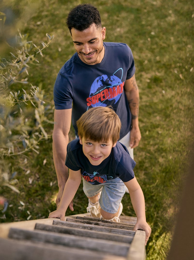 T-shirt 'Super-Homem' 'DC Comics'  de manga curta PRETO - Kiabi