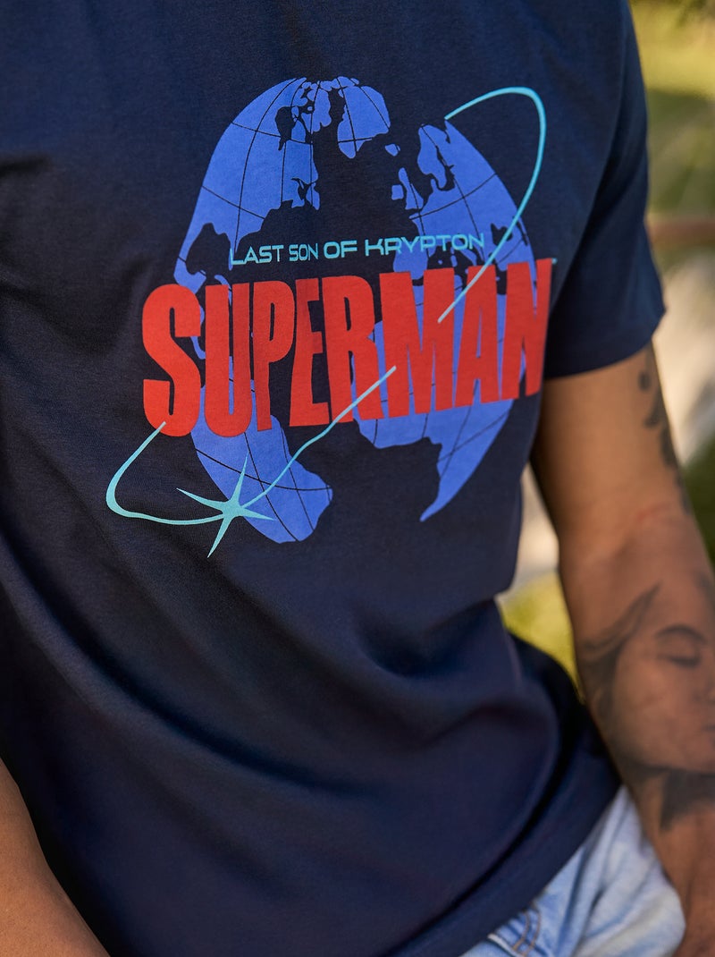 T-shirt 'Super-Homem' 'DC Comics'  de manga curta PRETO - Kiabi