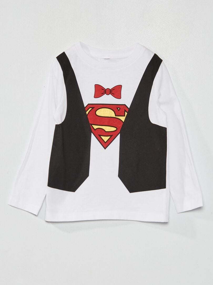 T-shirt 'Super-Homem' efeito 2 em 1 Branco - Kiabi