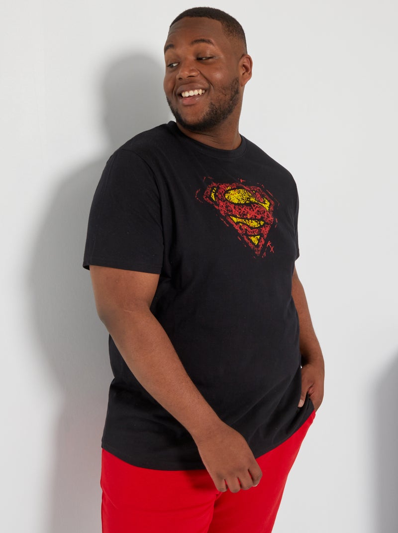 T-shirt 'Super-Homem' em jersey Preto - Kiabi