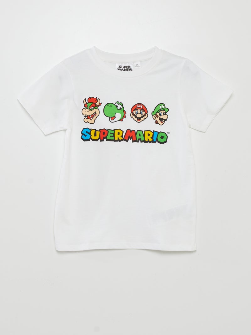 T-shirt 'Super Mário' Branco - Kiabi