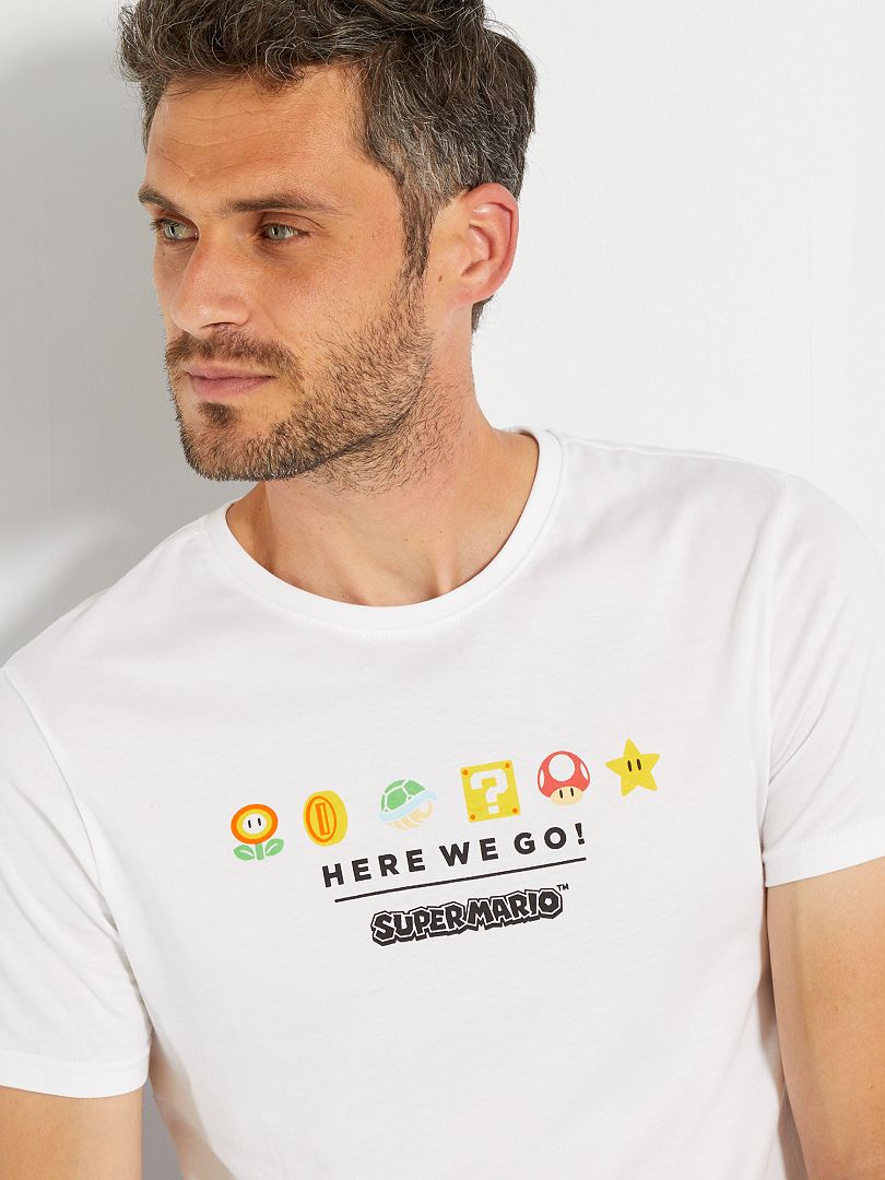 T-shirt 'Super Mario' Branco - Kiabi