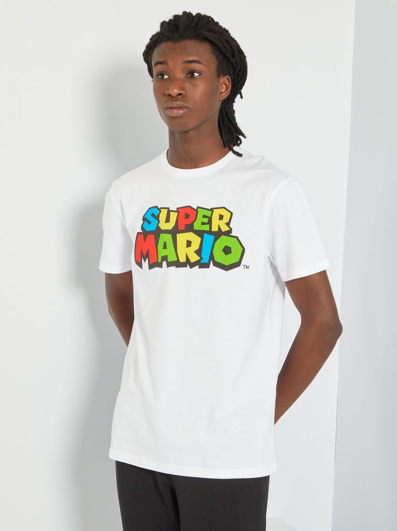 T-shirt 'Super Mario' Branco - Kiabi