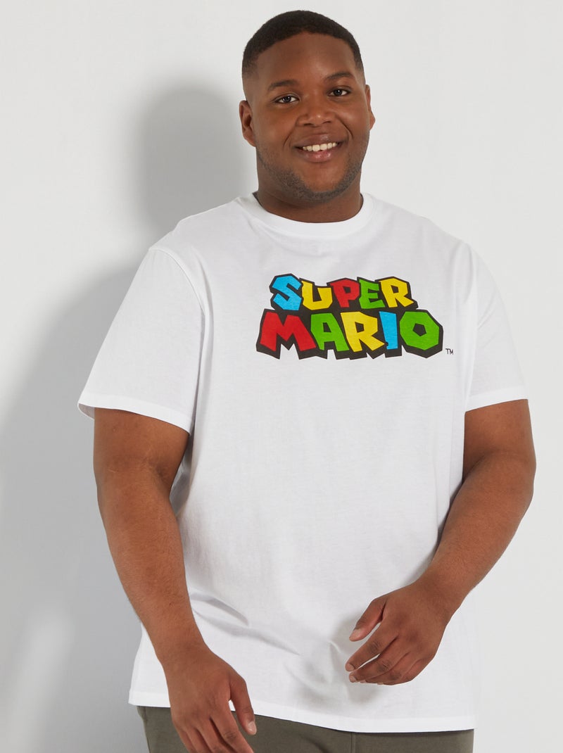 T-shirt 'Super Mário' Branco - Kiabi