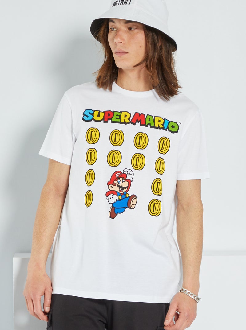 T-shirt 'Super Mario' Branco - Kiabi