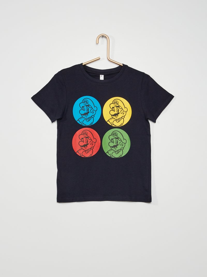 T-shirt 'Super Mário' 'Nintendo' Azul Marinho - Kiabi