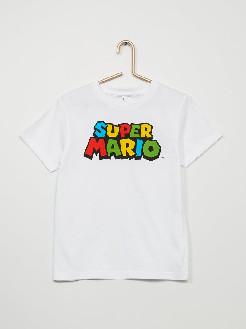 T-shirt 'Super Mário' 'Nintendo' Branco - Kiabi