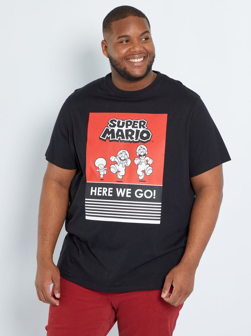 T-shirt 'Super Mario' Preto - Kiabi