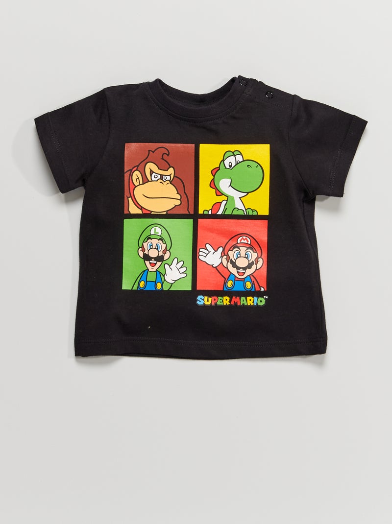 T-shirt 'Super Mario' Preto - Kiabi