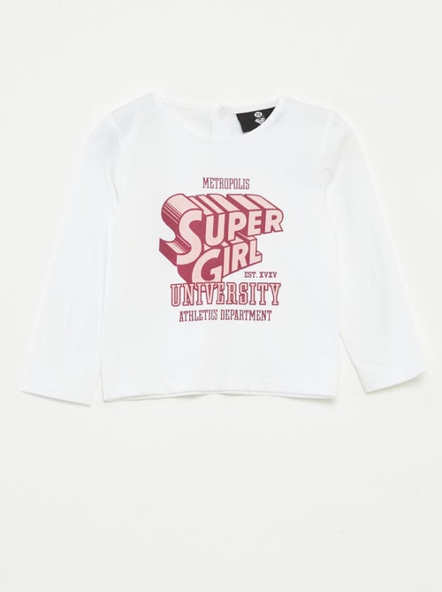 T-shirt 'Supergirl' 'DC Comics' de manga comprida - Kiabi