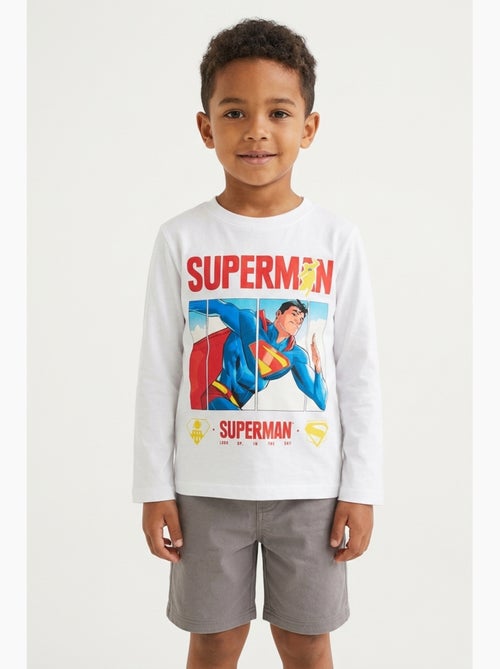 T-shirt superman branco menino | licença oficial - Kiabi