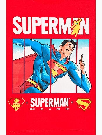 T-shirt superman vermelho menino | licença oficial