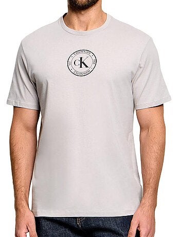 T-shirt calvin klein jeans vermelha para homem com logótipo