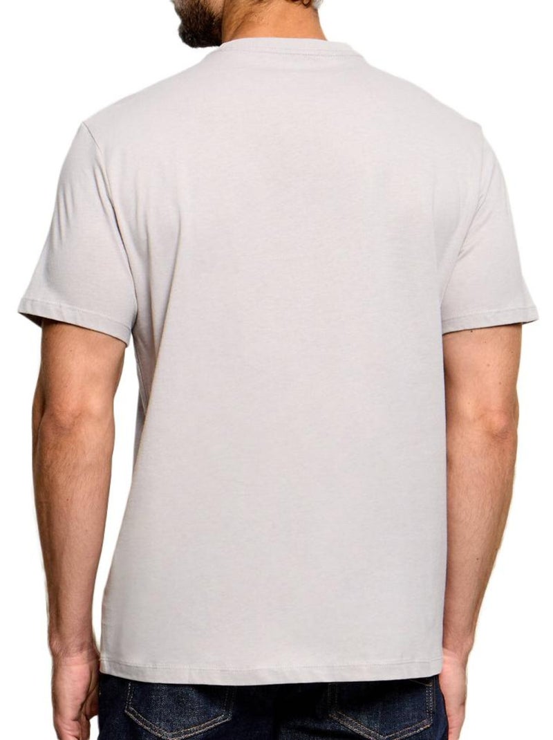 T-shirt taupe calvin klein jeans para homem com emblema ss 30s eu Castanho-capuccino - Kiabi