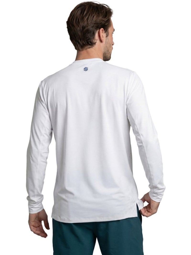 T-shirt técnica de ténis manga comprida homem Branco - Kiabi