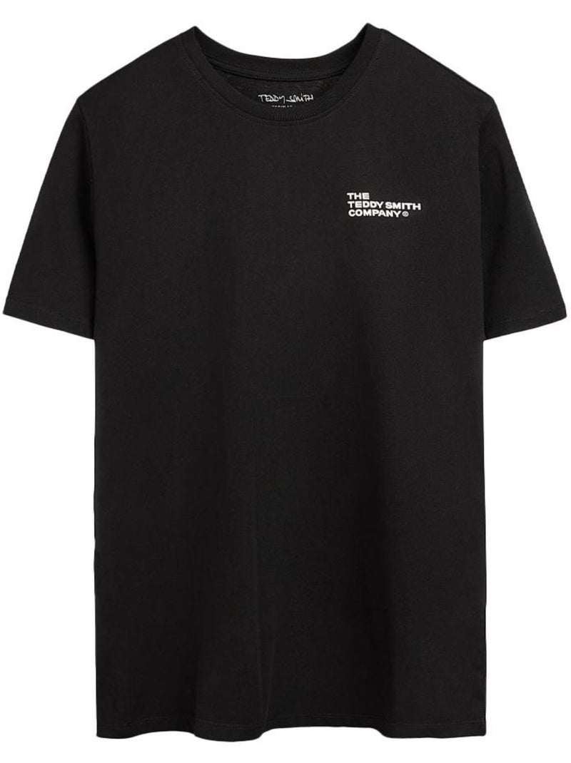 T-Shirt Teddy Smith Company para Rapaz Preto Preto - Kiabi