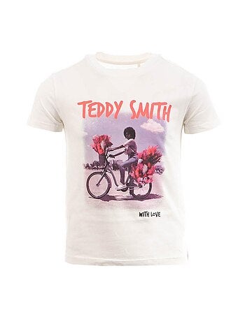 T-shirt Teddy Smith Flow Branco para Menina