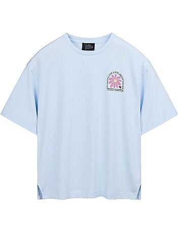 T-shirt teddy smith flowa rosa para mulher