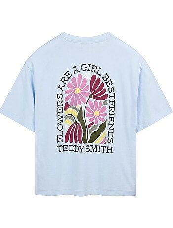 T-shirt teddy smith flowa rosa para mulher