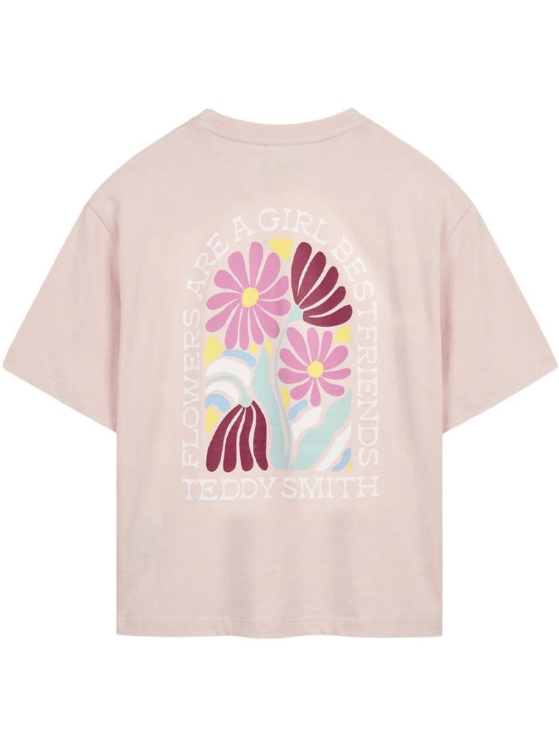 T-shirt teddy smith flowa rosa para mulher Rosa - Kiabi