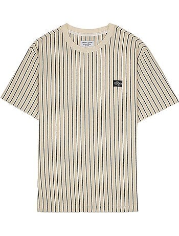 T-shirt Teddy Smith Jedo para Homem Bege/Azul-Marinho