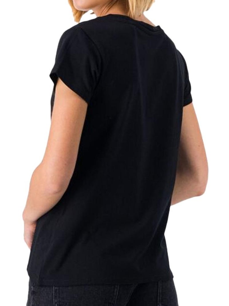 T-shirt Teddy Smith Mia Preto para Mulher Preto - Kiabi