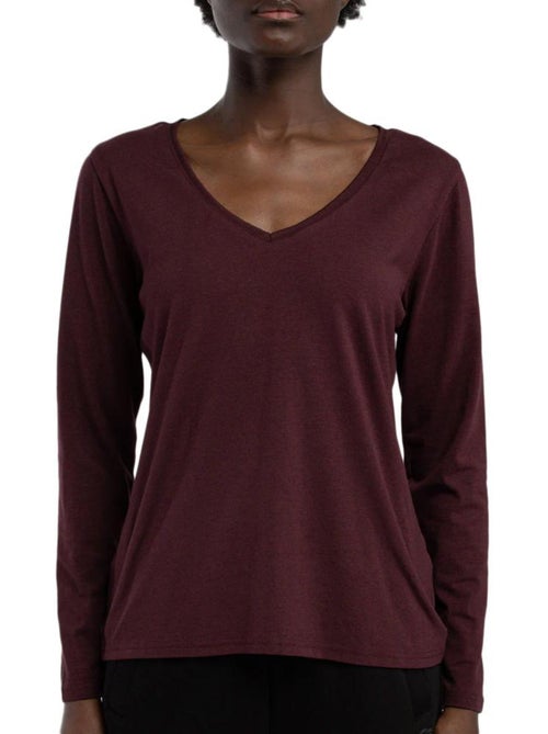 T-shirt Teddy Smith Mianas Bordô para Mulher - Kiabi