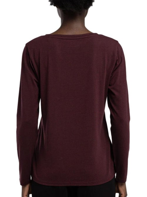 T-shirt Teddy Smith Mianas Bordô para Mulher - Kiabi