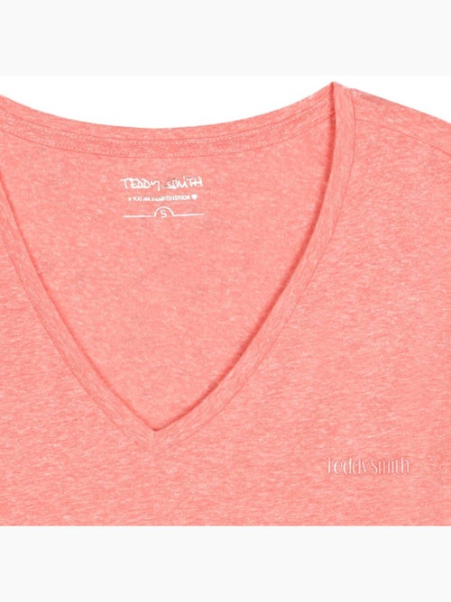 T-shirt Teddy Smith Narcisse Rosa para Mulher - Kiabi T-shirt Teddy Smith Narcisse Rosa para Mulher - Kiabi