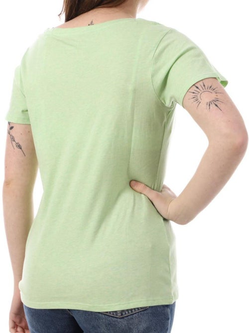 T-shirt Teddy Smith Narcisse Verde para Mulher - Kiabi T-shirt Teddy Smith Narcisse Verde para Mulher - Kiabi