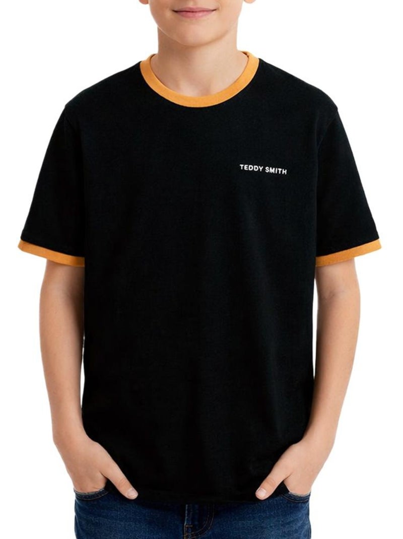 T-shirt teddy smith para rapaz preto 61007493d Preto - Kiabi