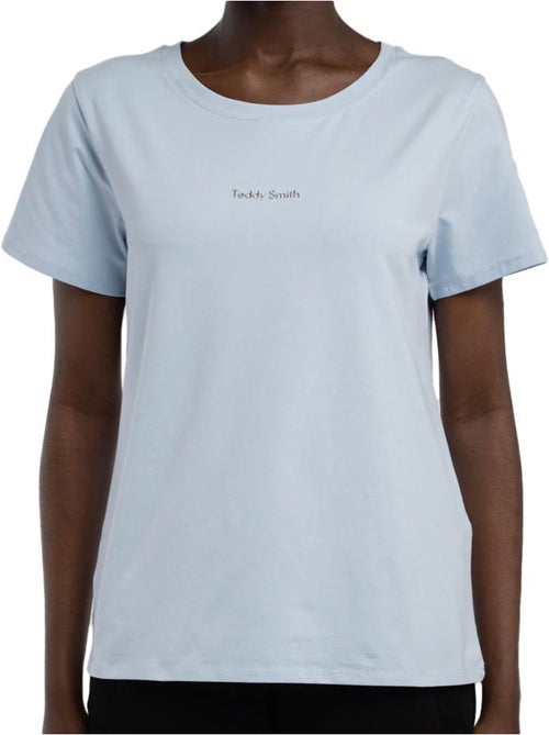 T-Shirt Teddy Smith Ribelle Azul Claro para Mulher - Kiabi T-Shirt Teddy Smith Ribelle Azul Claro para Mulher - Kiabi