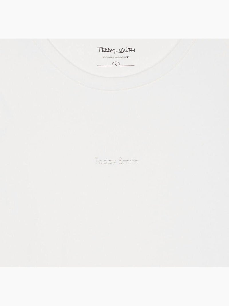 T-shirt Teddy Smith Ribelle Branco para Mulher Branco - Kiabi