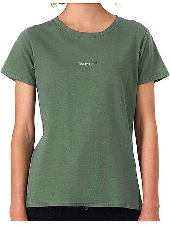 T-shirt Teddy Smith Ribelle Verde para Mulher