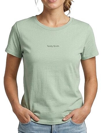T-Shirt Teddy Smith Ribelles Verde para Mulher