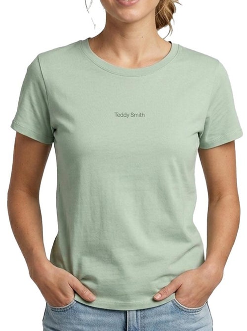 T-Shirt Teddy Smith Ribelles Verde para Mulher - Kiabi