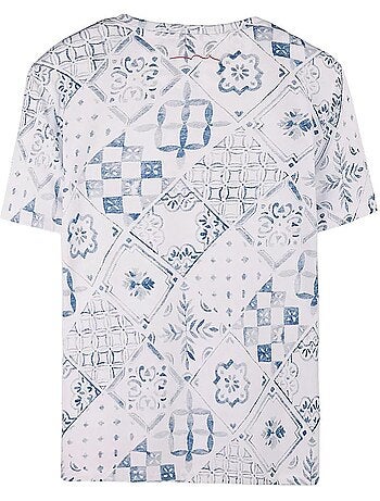 T-shirt teddy smith areski para homem bege/bordô