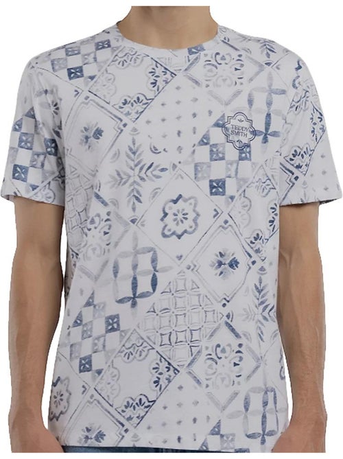 T-shirt teddy smith tareski para homem azul/branco - Kiabi T-shirt teddy smith tareski para homem azul/branco - Kiabi
