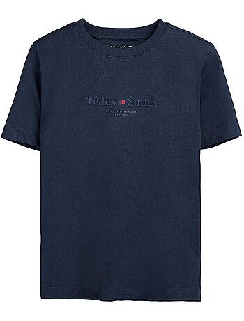 T-shirt teddy smith tim para rapaz azul marinho