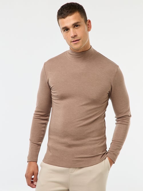 T-shirt térmico de gola alta - Kiabi